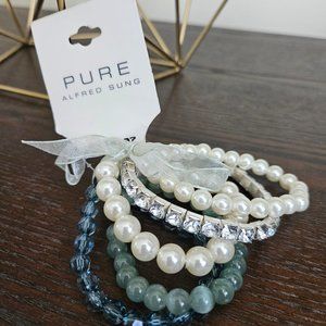 Alfred Sung Pure - Multi Layer Bracelets - Set of 5